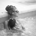 Beyonce and Blu Ivy in a hot tub
