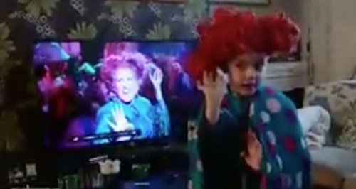 This Boy's Impression Of Bette Midler In Hocus Poc